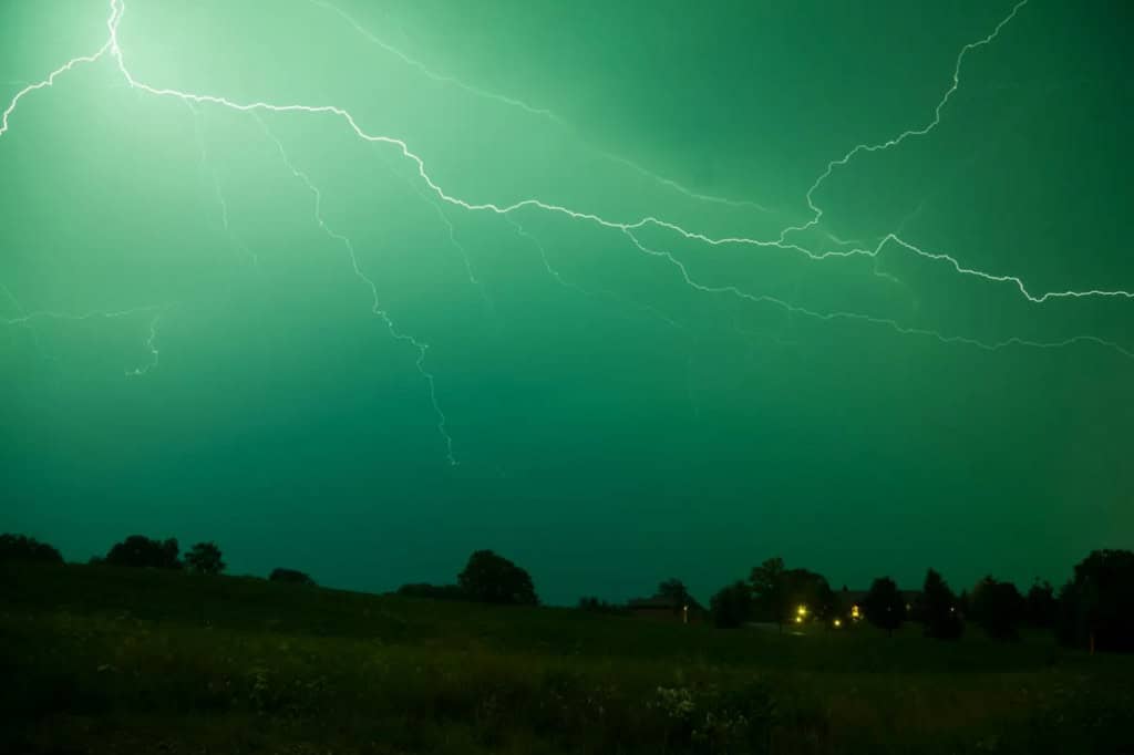 céu verde