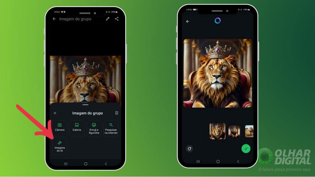 montagem de fotos whatsapp meta ai