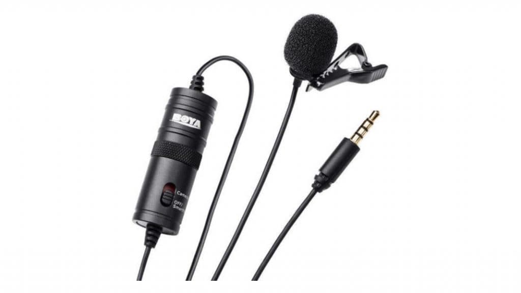Microfone de Lapela Boya BY-M1 com Fio 3,5 mm