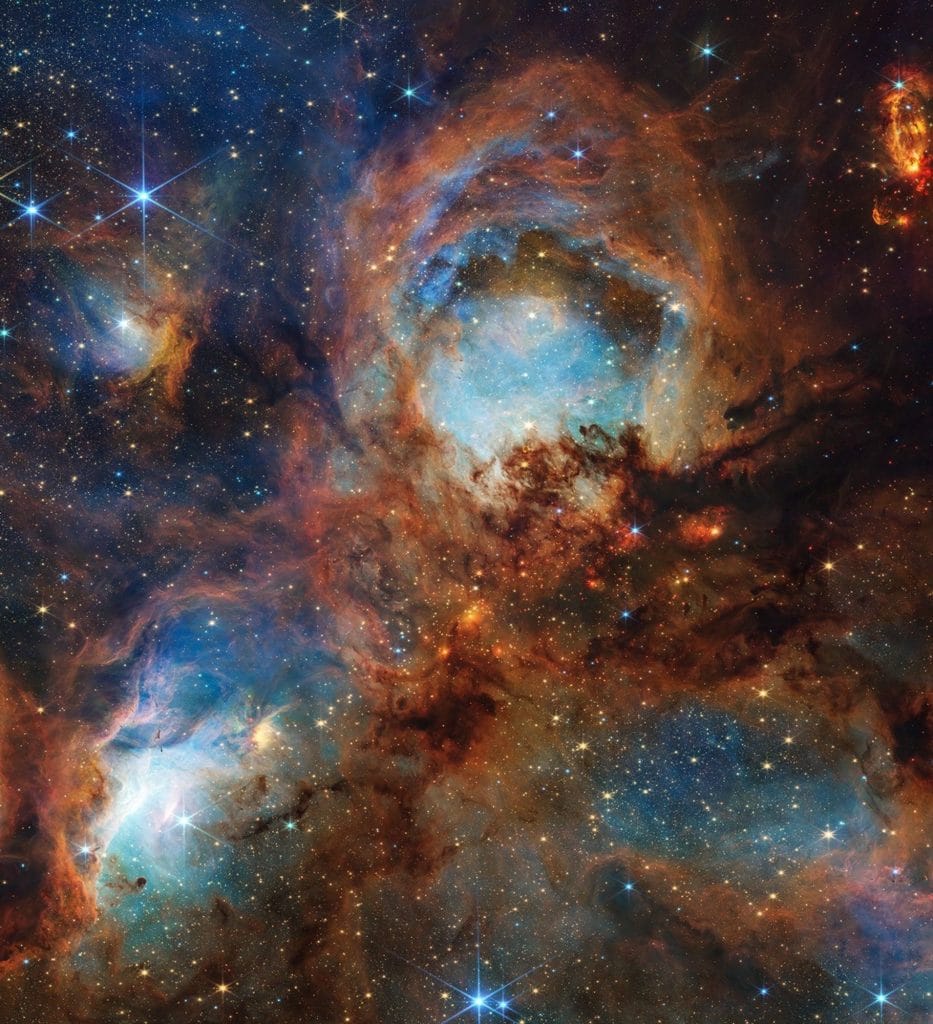 Nebulosa Pata de Gato fotografada pelo Telescópio Espacial James Webb
