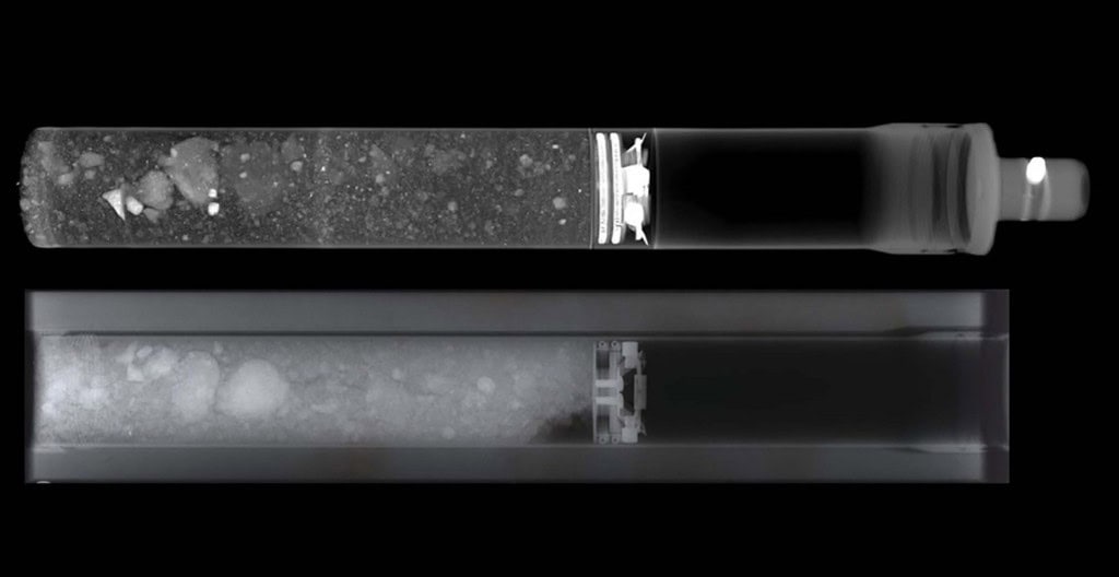 Testemunho de rocha lunar ficou guardado por cinco décadas.