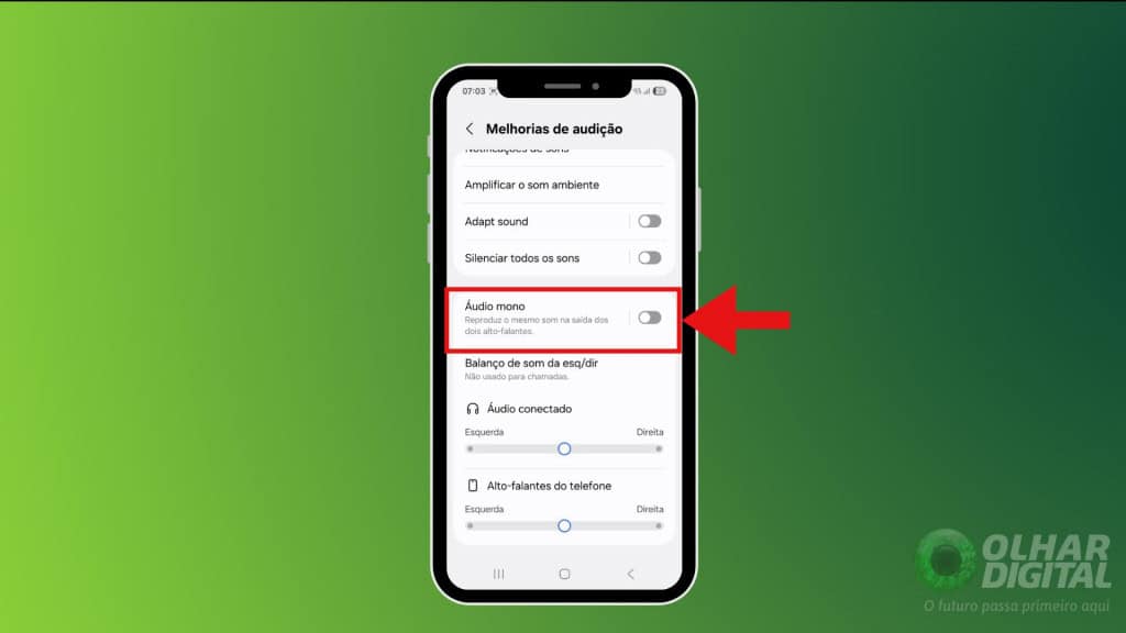 Recurso Áudio mono