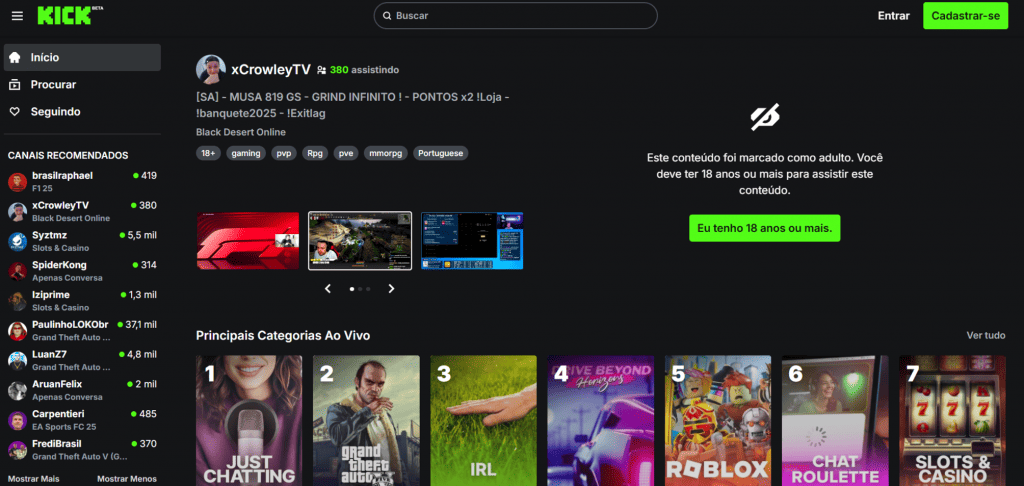 kick streaming de jogos