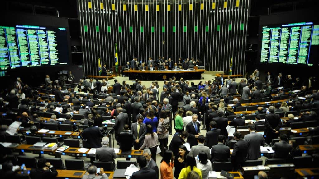 Câmara dos Deputados durante votação de projeto de lei