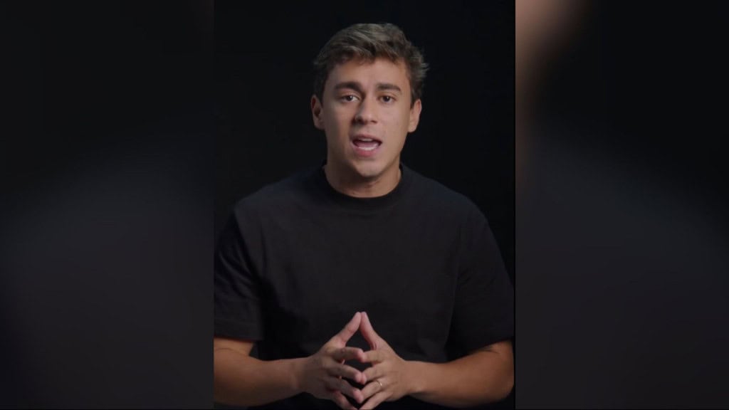 Captura de tela de vídeo do deputado Nikolas Ferreira com fake news sobre taxação do Pix