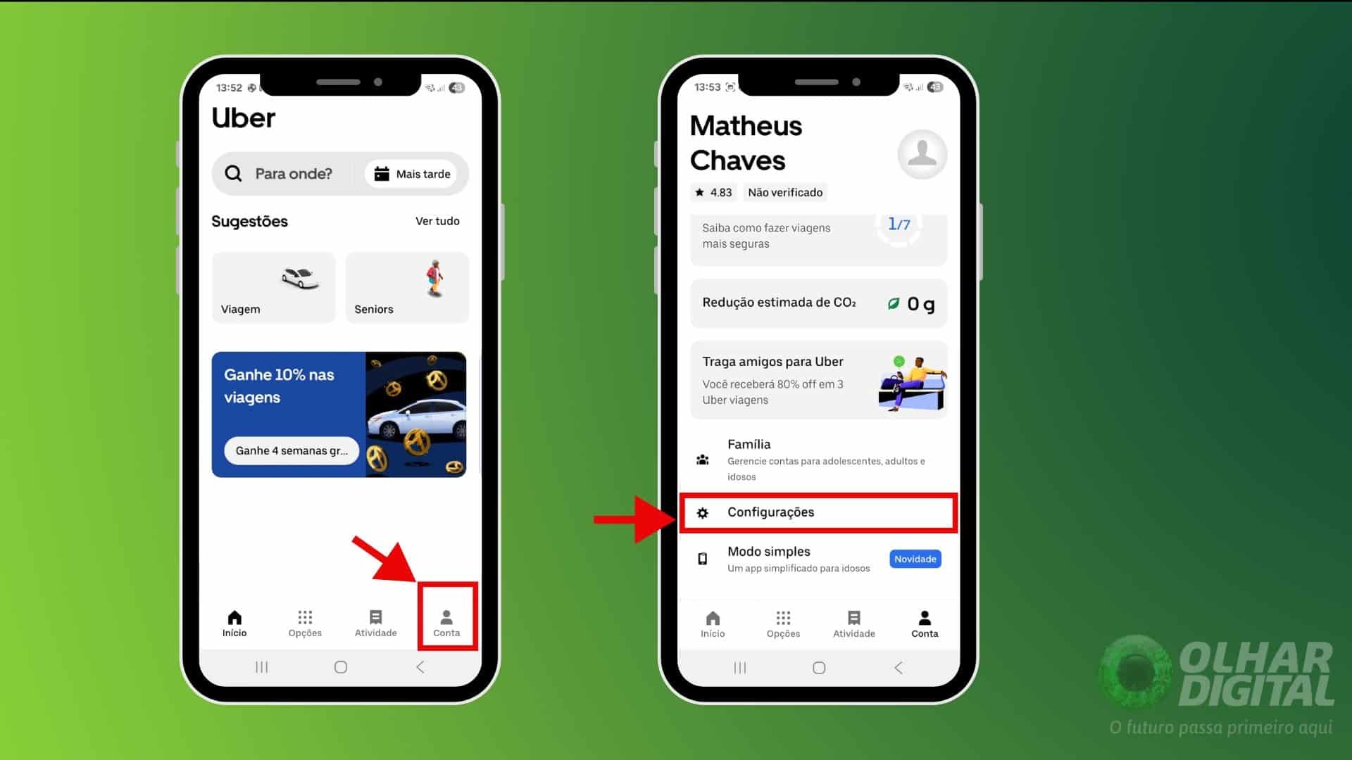 Verificação Uber