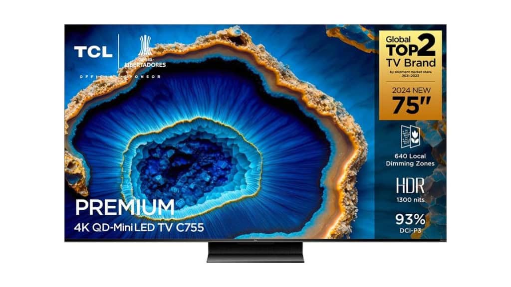 Smart TV TCL 4K QD-Mini LED de 75 polegadas