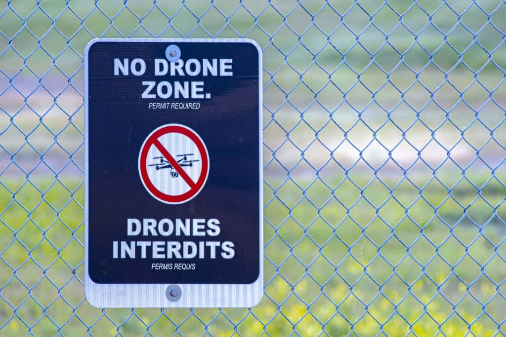 zona proibida para drone