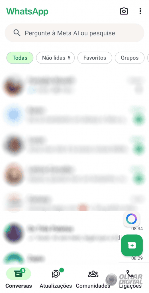 Botão do Meta AI