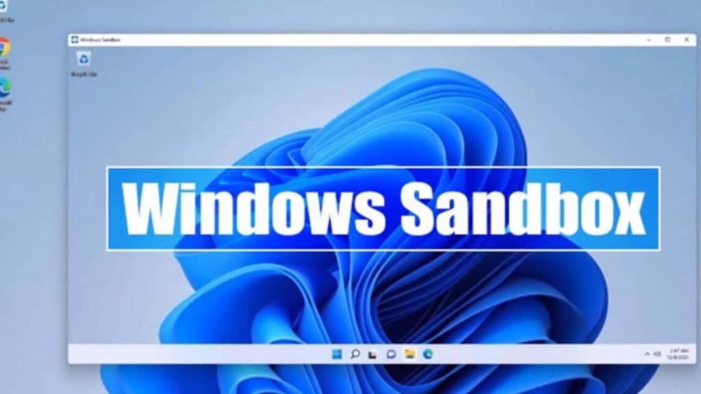 tela do computador com windows sandbox