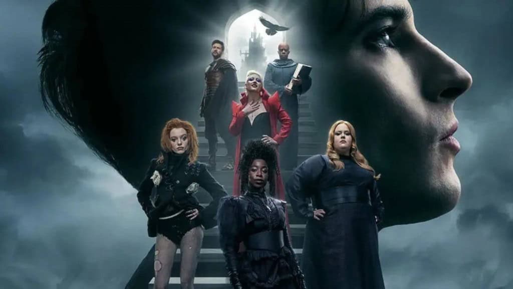 diversos personagens da serie sandman em um montagem