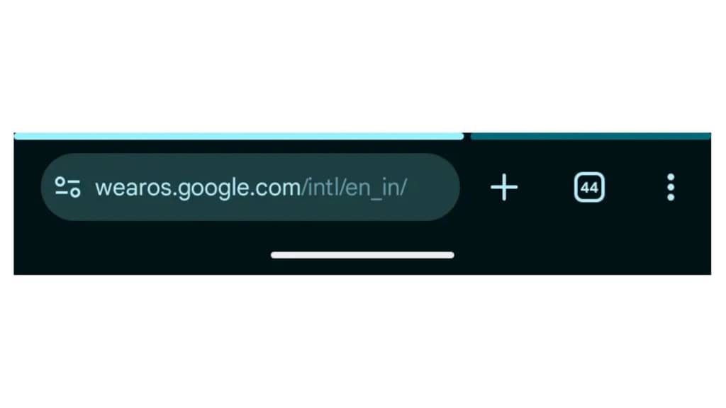 Captura de tela de barra de endereço do Google Chrome com o Material 3 Expressive