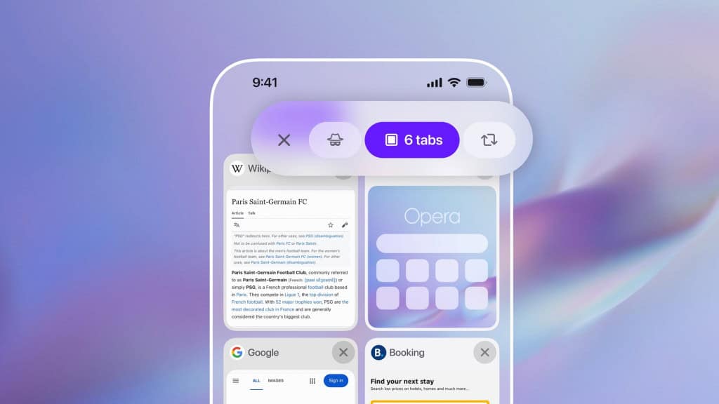 novo layout opera