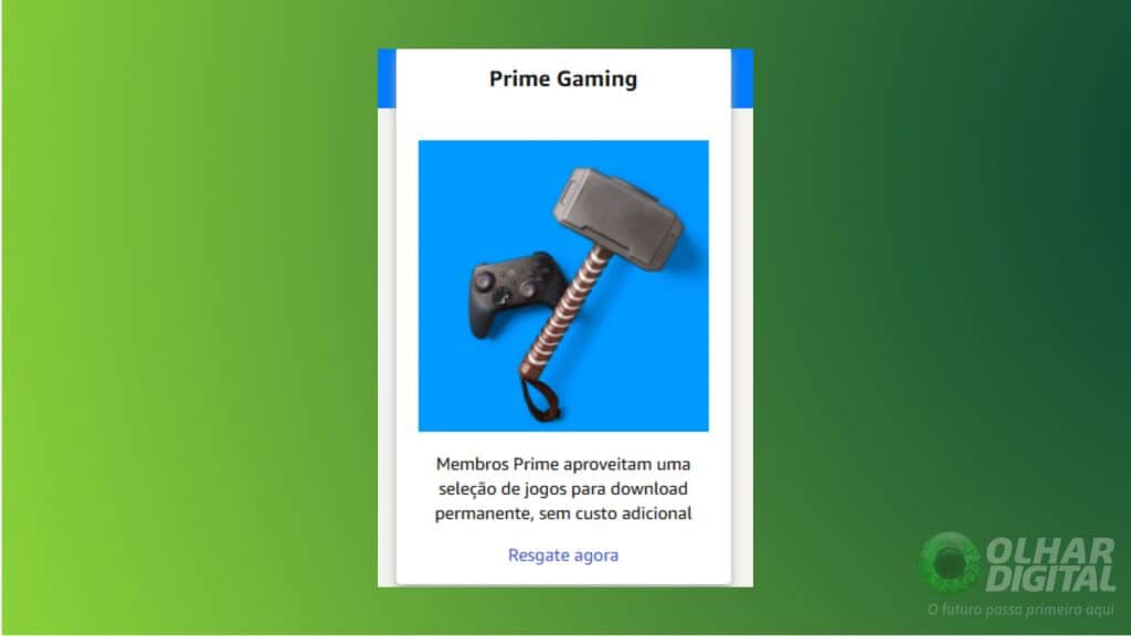 Print de tela do Prime Gaming