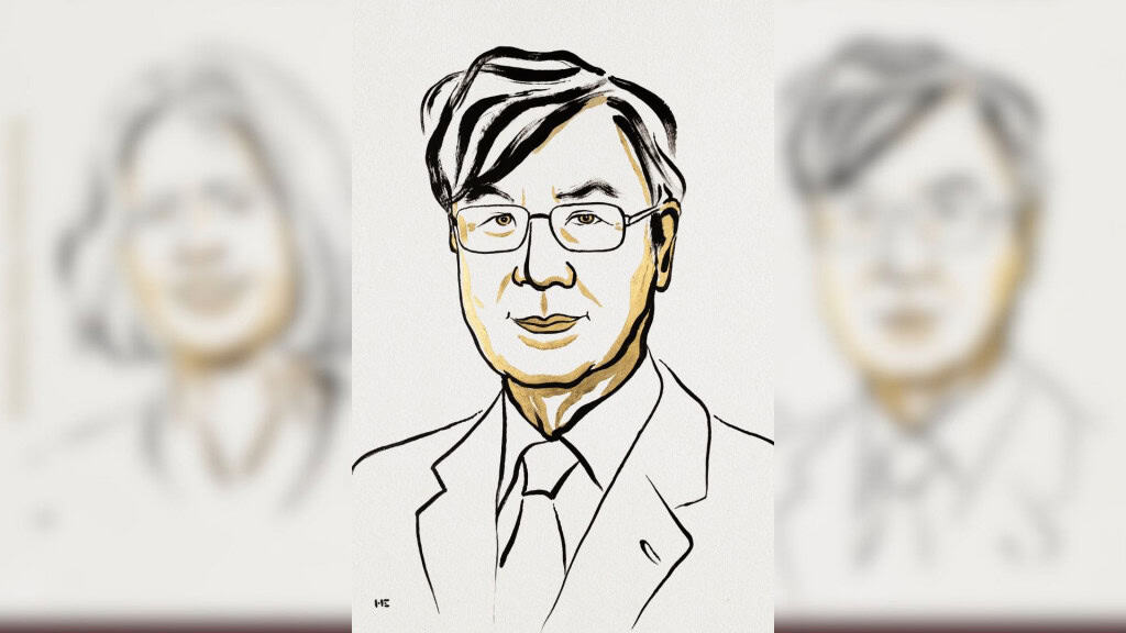 Ilustração de Shimon Sakaguchi, um dos ganhadores do Prêmio Nobel de Medicina de 2025
